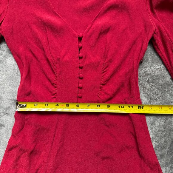 & Other Stories Long Sleeve Red Dress Buttoned US Size 4 - Picture 5 of 5